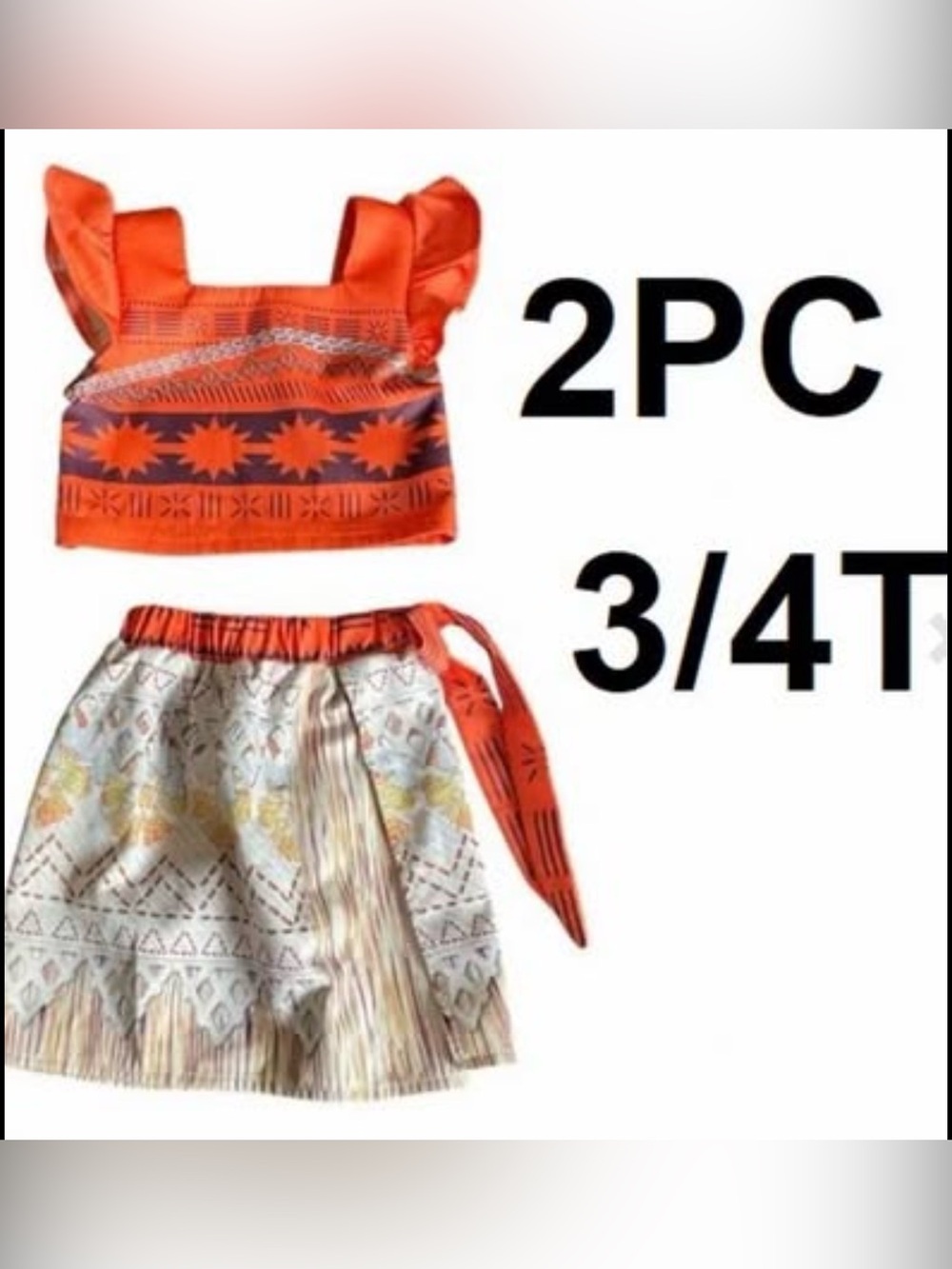 GIRLS LING QI SHI ZU MOANA HALLOWEEN COSTUME